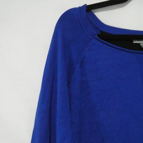 JOSEPH A. | xl - extra large | Blue Long Sleeve Lightweight Sweater | Black Back - Picture 3 of 15